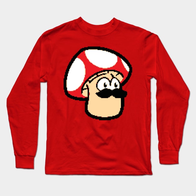 ShroomDood (Pixel/Red) Long Sleeve T-Shirt by ArtofJMS